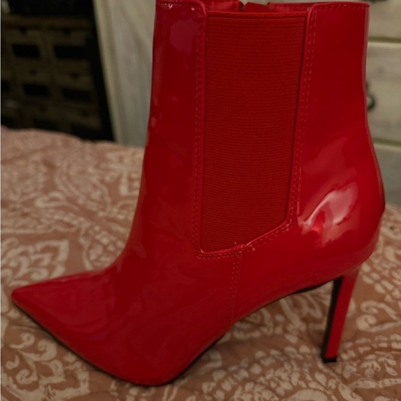 INC International Concepts Red Ankle Boots - Picture 4 of 5